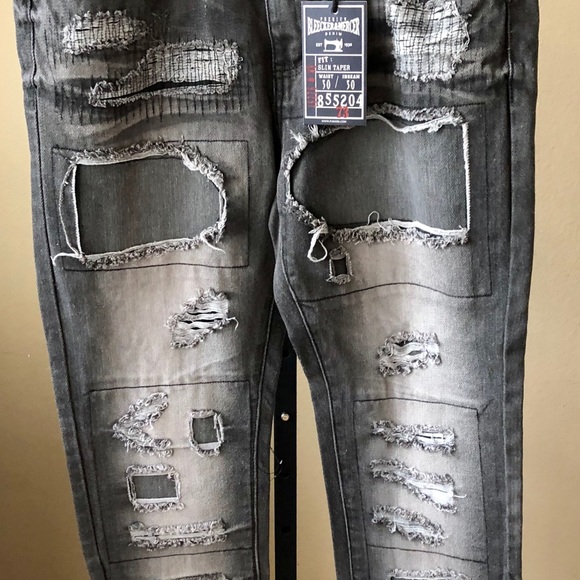Men’s Bleeker & Mercer Distressed Jeans 30/30 NWT - Picture 2 of 5